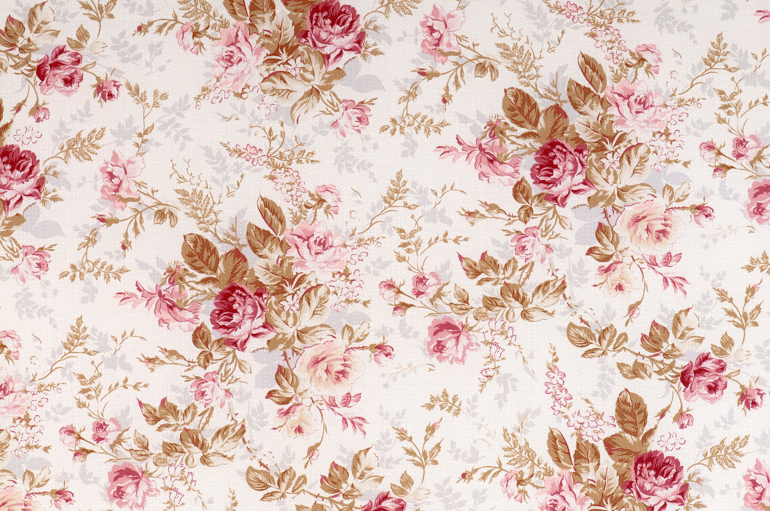 Old World Rose Antique Floral Fabric